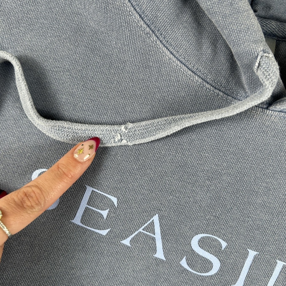 Seaside Hoodie Sweatshirt Womens Large Blue Comfort Colors Beach Pullover - Picture 3 of 12